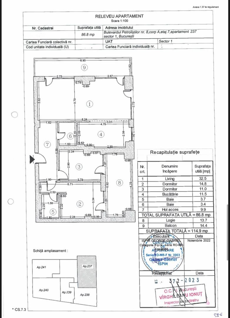 Apartament Petrom City - Schiță 16