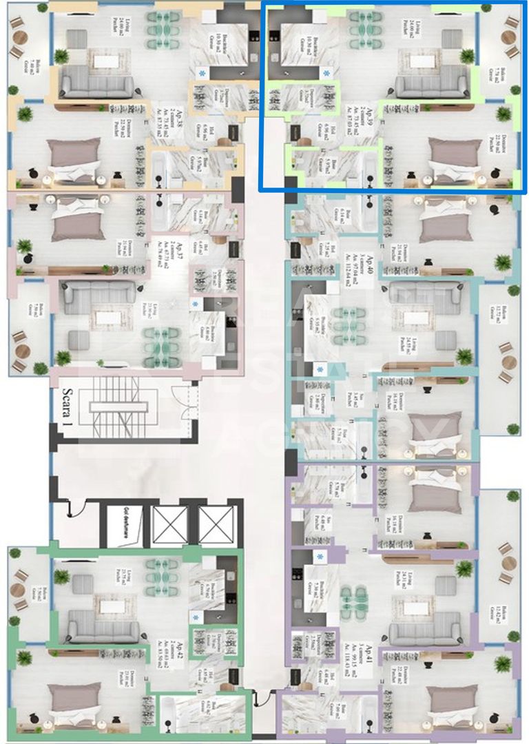 Apartament cu 2 camere de vânzare, Carpathia - Schiță 11