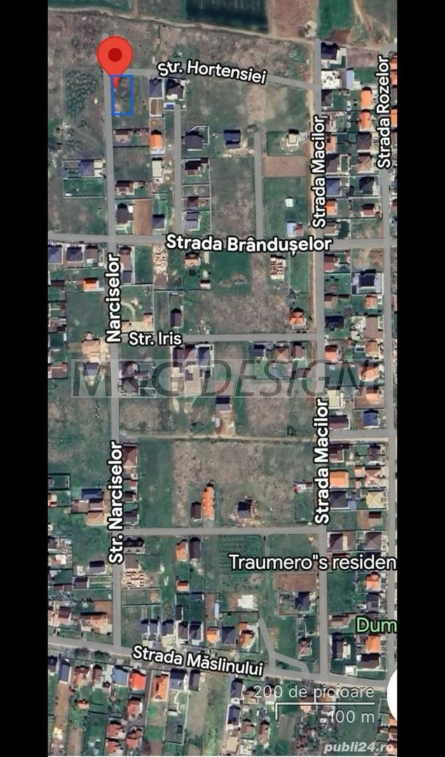 Sanandrei teren de vanzare 800 mp 2 fronturi stradale comision 0 - Poză 1