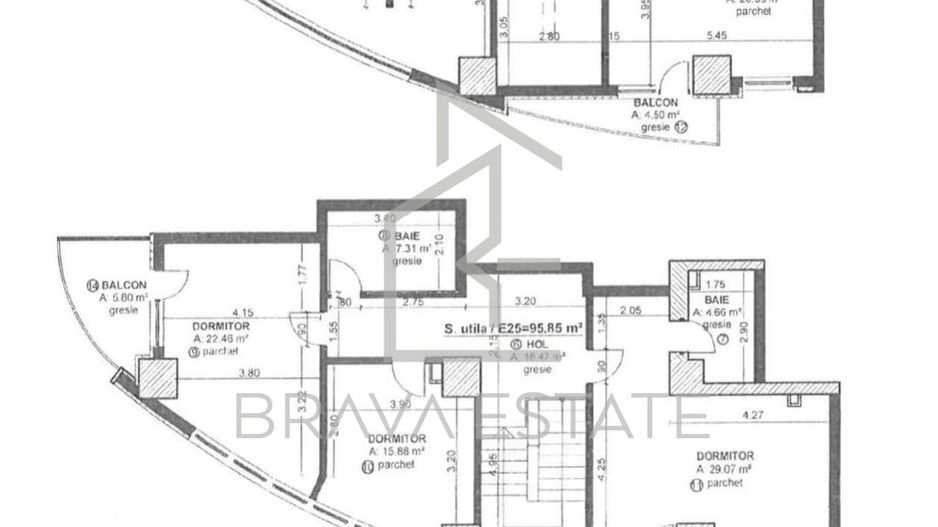 Penthouse 210mp, 5 camere, 4 terase, 3 bai,  West City Tower - Poză 16