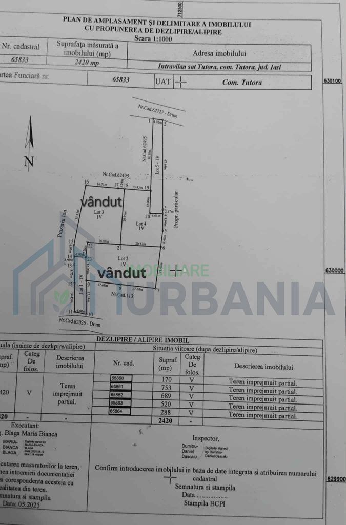 Teren intravilan 808 mp in comuna Tutora, judetul Iasi - Poză 1