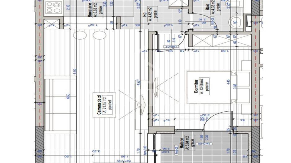 Apartament cu 2 camere Platinia Calea Mănăștur - Schiță 12