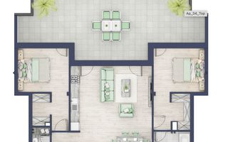 Penthouse cu 3 camere. direct de la constructor - Turnisor, Sibiu - Schiță 9