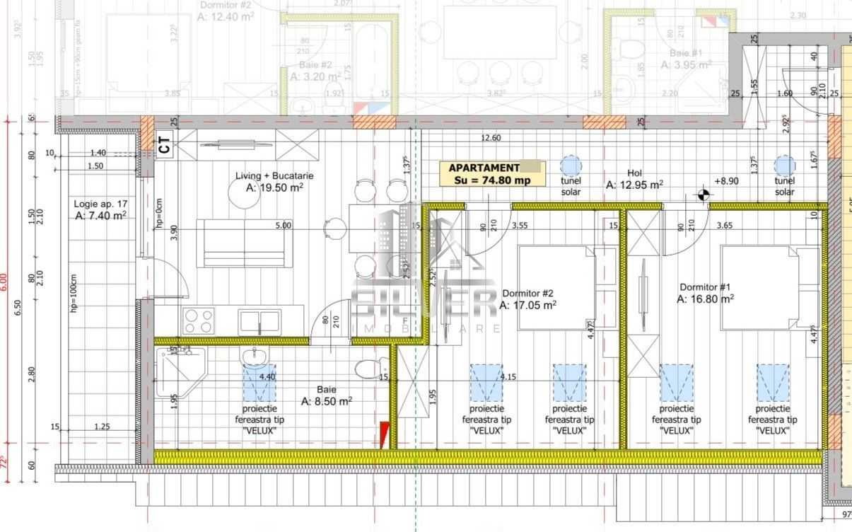 Apartament cu 3 camere/76mp/3 minute de statii autobuz. - Poză 2