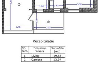 OPORTUNITATE | APARTAMENT 2 CAMERE |PARCUL CIRCULUI |BLOC NOU |PARCARE - Schiță 7