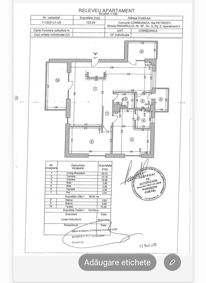 Vânzare Apartament 3 Camere | 100 mp Utili | Terasa 13 mp in Corbeanca - Poză 20