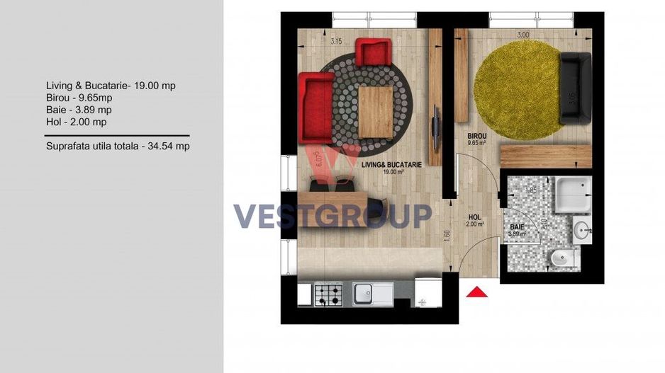 Apartament 2 camereDirect Dezvoltator Weiner 12 Residence Militari - Poză 17