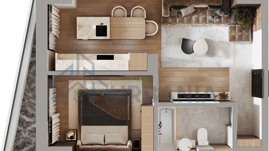 Apartament 2 camere Concept Life – Dacia, lângă Lidl – 61.500 € - Poză 4