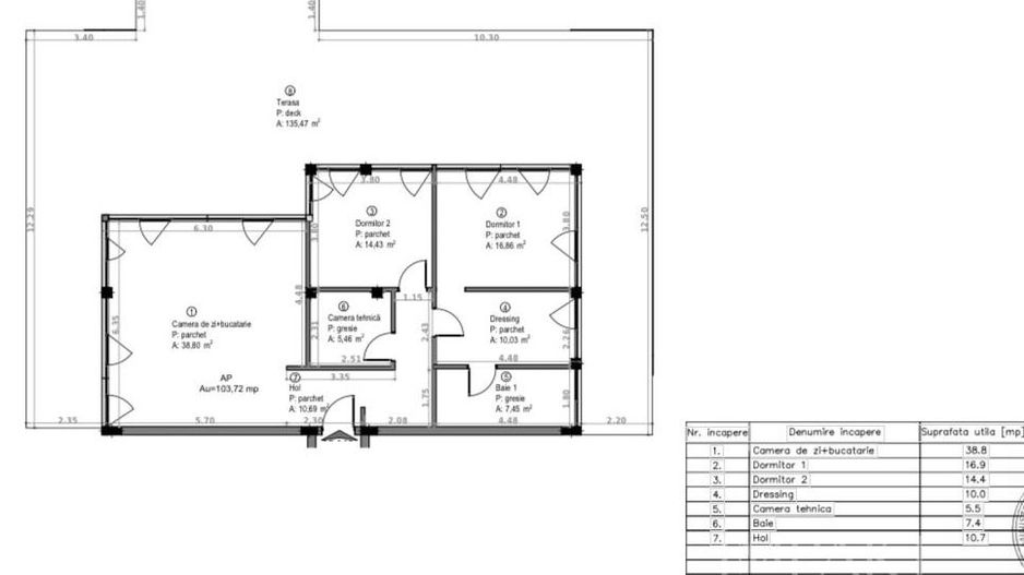 Penthouse de exceptie cu terasa panoramica in Sopor ! - Schiță 22