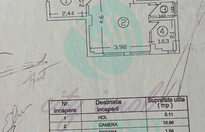 Garsoniera de închiriat  lângă Parcul Izvor | Centrala Proprie - Poză 4