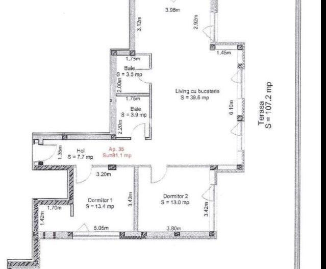 Penthouse terasa 107mp, Sibiu, Turnisor COMISION 0 - Poză 1