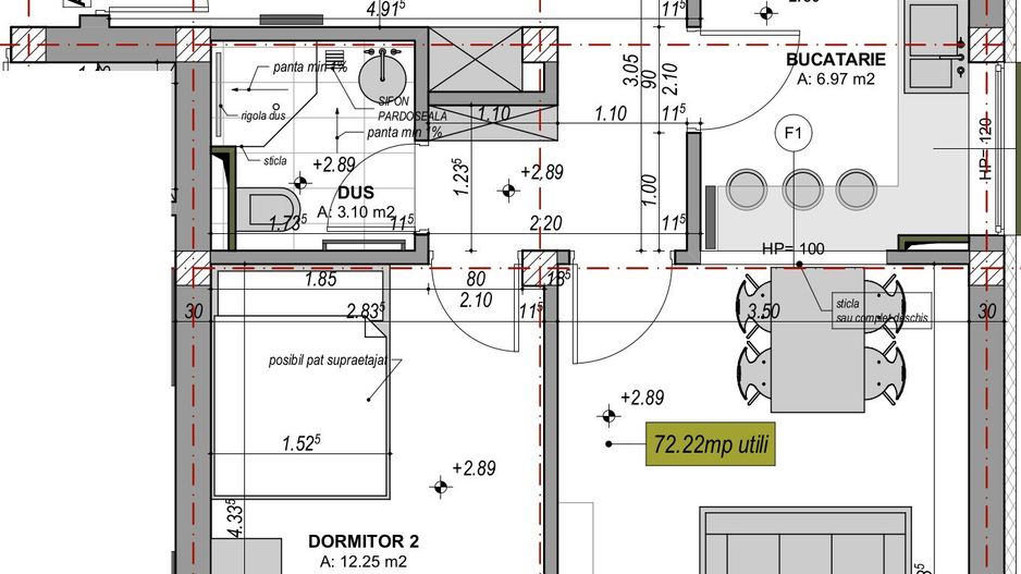 Apartament cu 3 camere, decomandat, la cheie, terasă 15.44 - întabulat - Poză 10