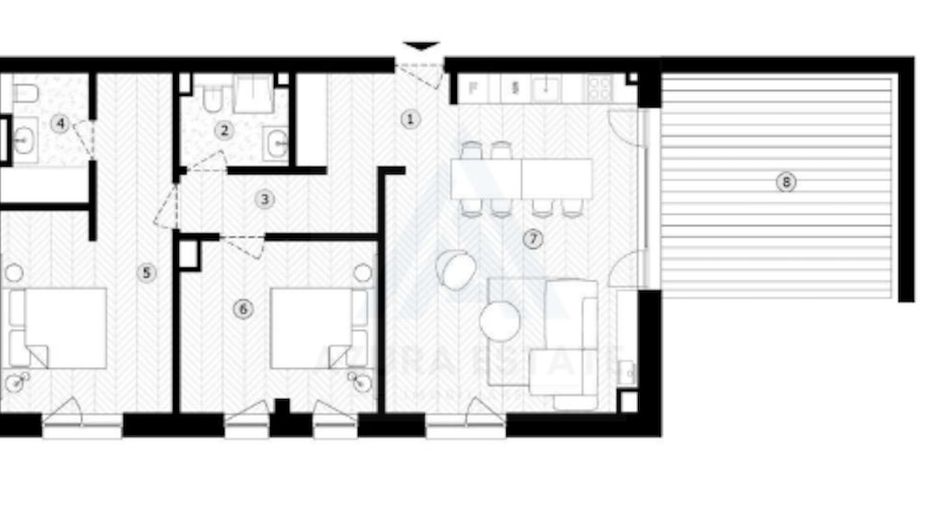 Aapartament 3 camere 79 mp utili terasa 19 mp zona Țiglari - Poză 10