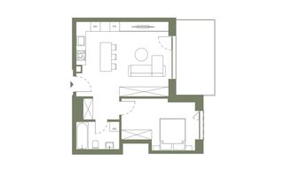 Apartament nou cu 2 camere | Balcon de 11 mp | Confort premium - Schiță 9