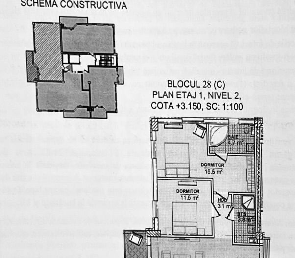 Vânzare, apartament, 2 camere, Bulevardul Europei, Botanica. - Schiță 6