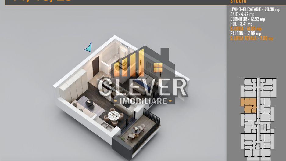 Ap 2 Camere Pallady - 12 min Metrou Nicolae Teclu | Comision 0% - Schiță 8
