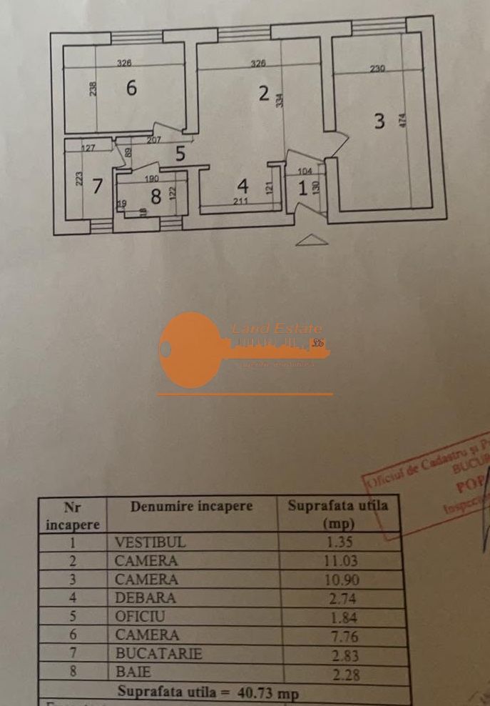 Apartament 3 camere | Gorjului | centrală proprie | mobilat complet - Schiță 6