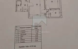 Vanzare apartament 2 camere Rahova - Barca - Schiță 17