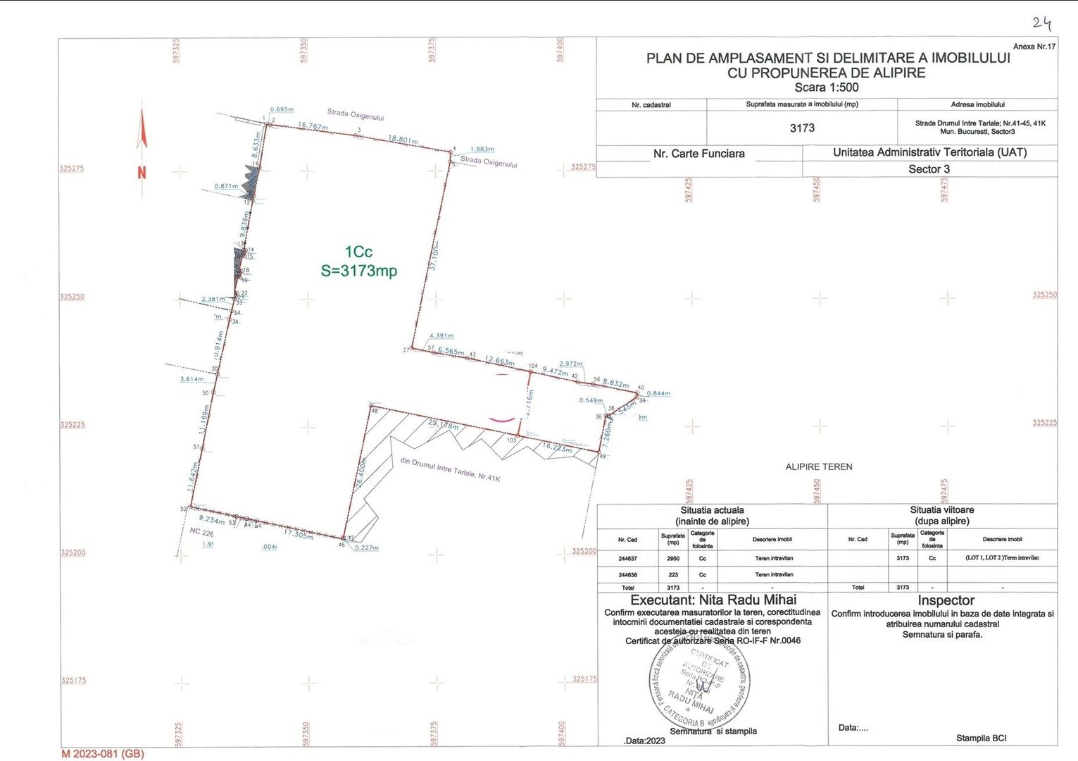 Teren 3173mp cu autorizatie hala birouri proiect p+2 Oxigenului Sect3 - Poză 2