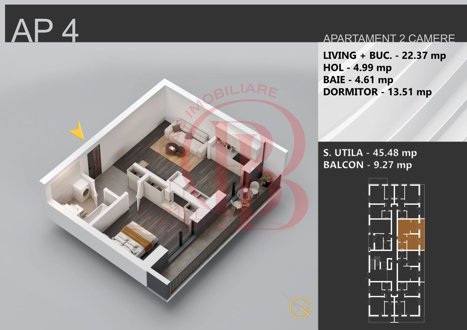 Theodor Pallady Apartament 2 camere Finalizare Rapida - Schiță 3