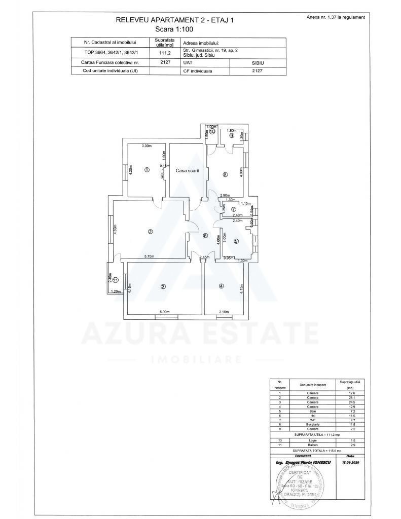 Apartament 4 camere 111 mp utili garaj si teren 458 mp zona Centrala - Poză 13