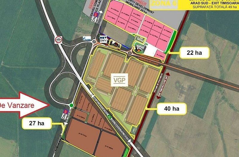 Parcele Teren industrial hale Arad sud, DN69, A1, Centura Sud-Est, PUZ - Poză 1