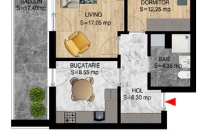 Decomandat Ansamblu modern Metrou Teclu Ikea Titan Pallady Scoala - Schiță 7