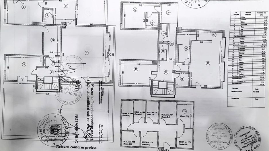 PENTHOUSE CU VEDERE PANORAMICA 258mp|| TERASE 215 MP || 3 LOCURI DE PARCARE - Schiță 40