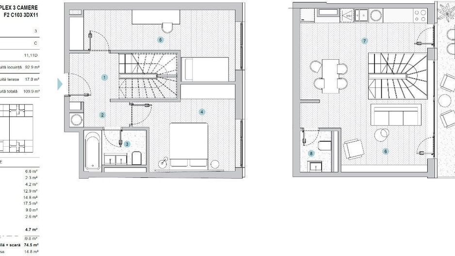 Silk District: Duplex premium, 3 camere, 88 mp, intabulat, contract vc - Poză 19