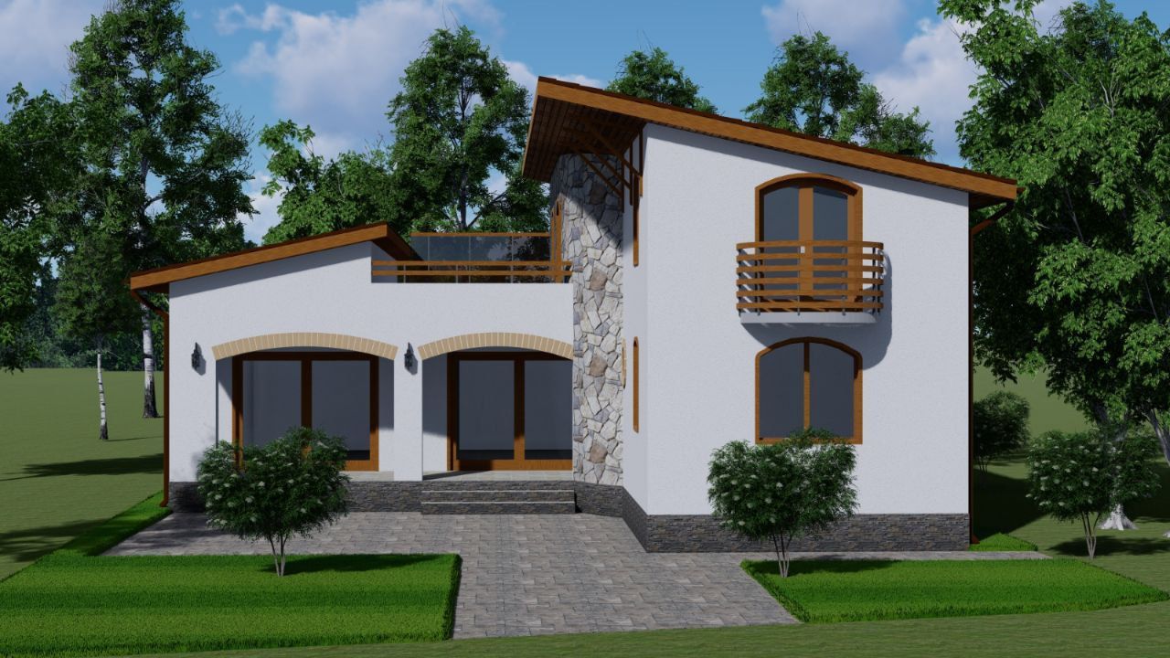 Proiect casă cu mansardă în construcție Micălaca - Poză 11