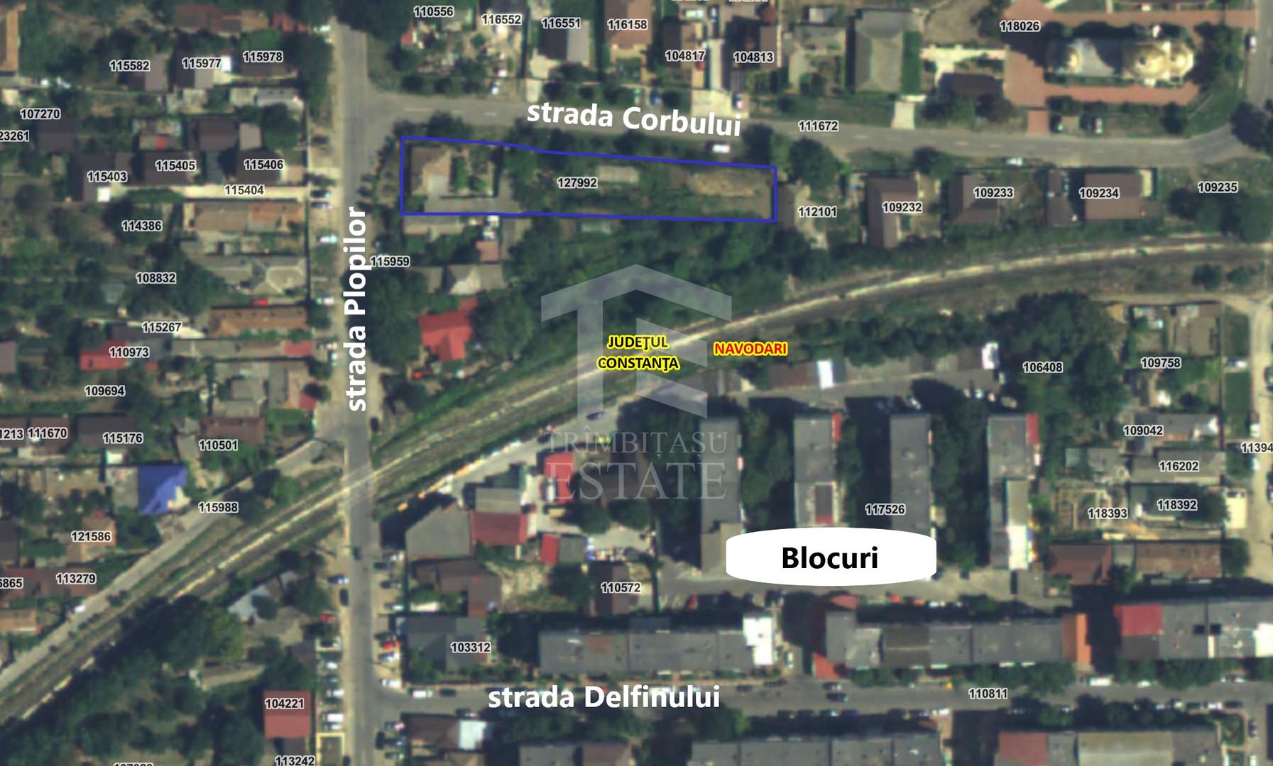 Teren intravilan Navodari strada Plopilor dubla deschidere 1635mp - Poză 2