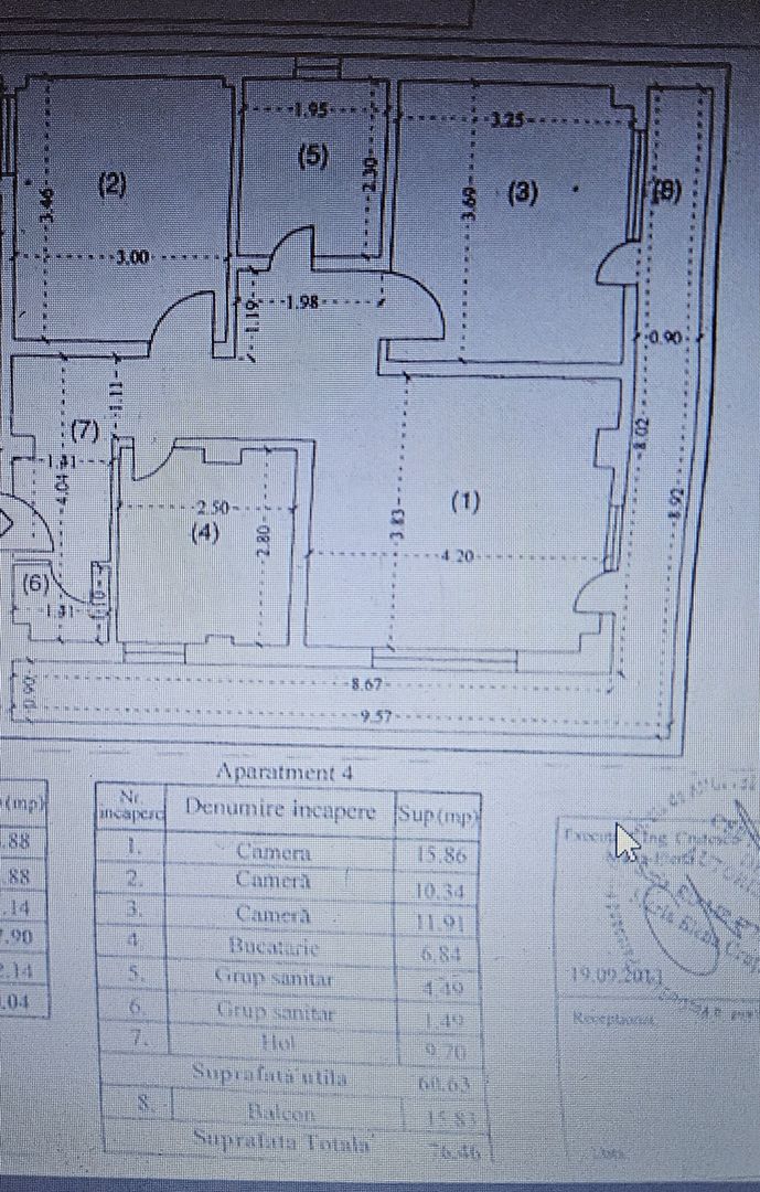 Apartament 3 camere si loc de parcare - Poză 11