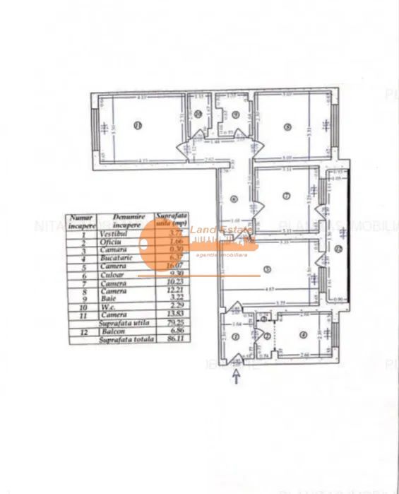 Apartament 2 camere de vânzare - Schiță 4