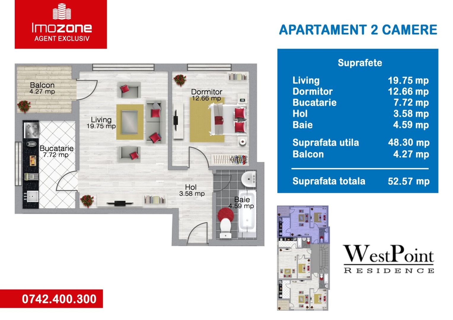 Comison 0% Apartament 2 camere 53mp la cateva minute de metrou Pacii - Schiță 12