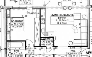 Apartament cu 2 camere /61 mp/parcare cu CF/zona Parcul Poligon. - Poză 6