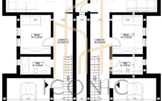 Duplex P+E cu 4 camere si garaj in Giarmata,  comision 0% - Schiță 13