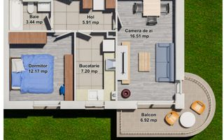 Apartament 2 camere de vanzare - Poză 1