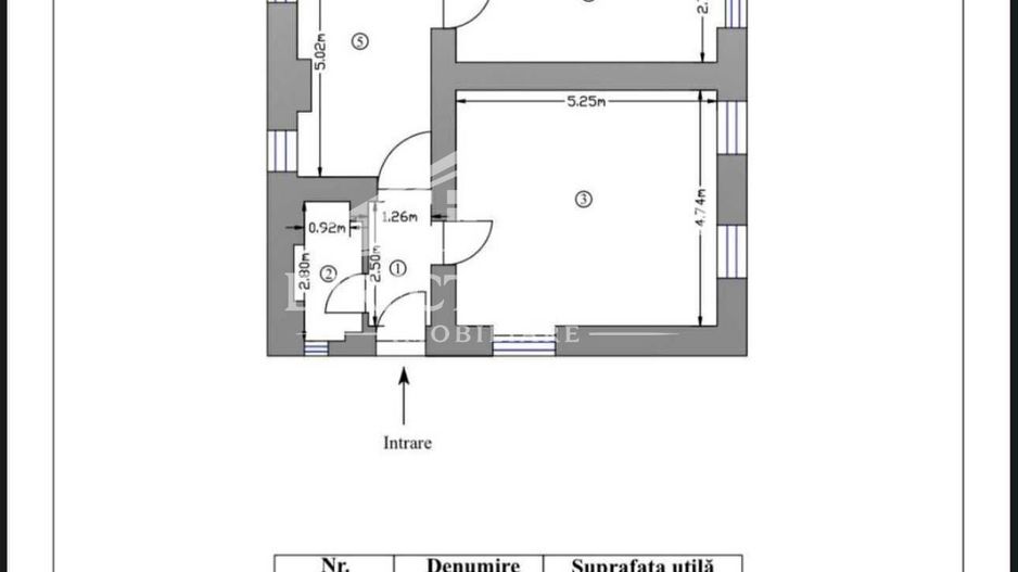 Spatiu birouri ultracentral 3 camere compartimentat 60 mp - Poză 2