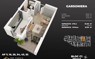 garsoniera dec 3min metrou Berceni - Poză 1