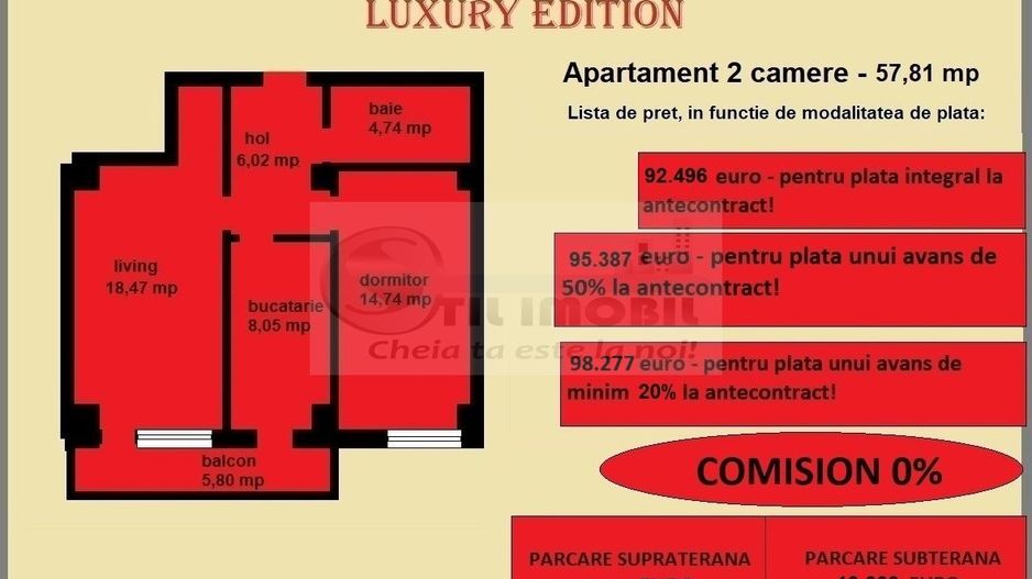 Apartament decomandat de vanzare in Iasi, Galata, 57,81 mp, bloc nou - Poză 2