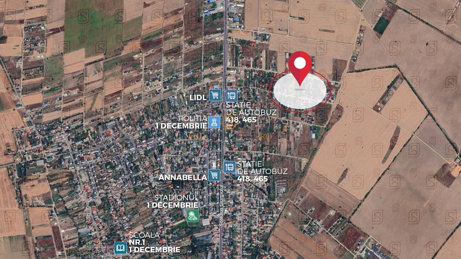 Teren intravilan 1 Decembrie Ilfov – 16.608 mp, langa DN5, acces rapid - Poză 3