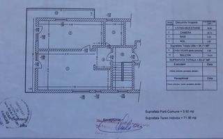 Apartament 2 camere decomandat, etaj 3 – Comuna 1 Decembrie - Schiță 8