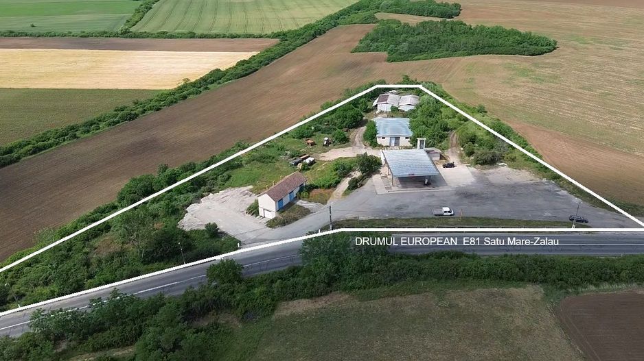 Stație Carburanți De Vânzare| 18.000 mp teren | Hale | Front la E81 - Poză 1