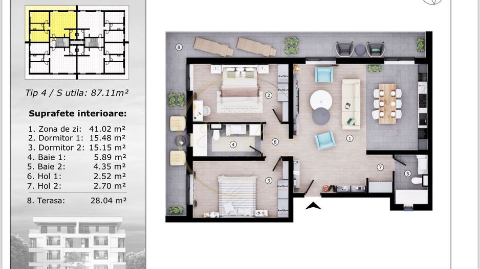 NOU | Apartament cu 2 camere - TORONTALULUI - Poză 8