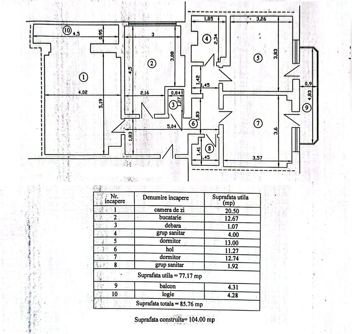 Apartament cu 3 camere, mobilat și utilat, VASLUI - zona AUTOMOMENT; - Poză 12