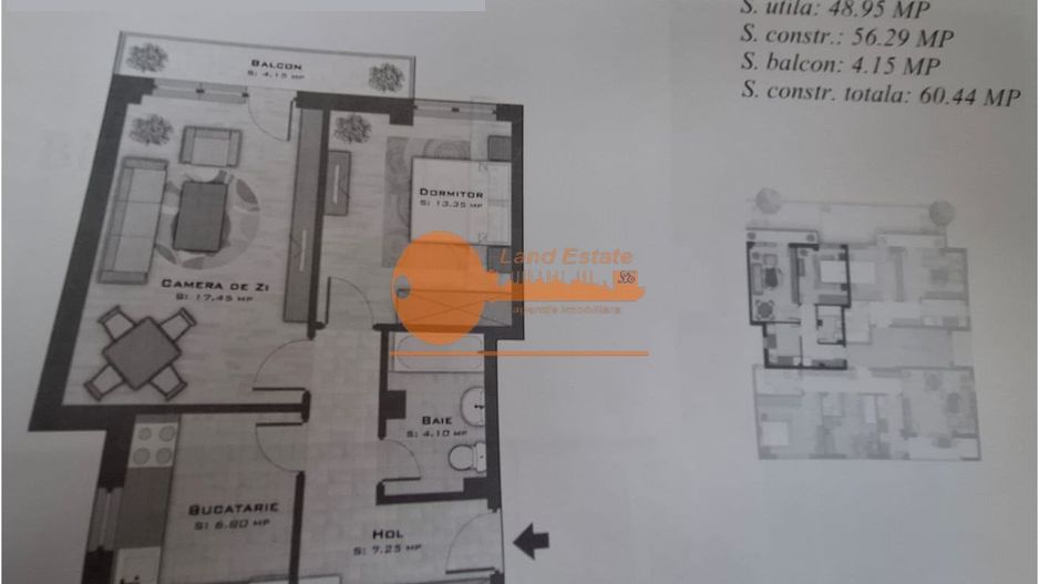 Apartament 2 camere – Mobilat & utilat complet –  10 min Metrou Nicolae Grigorescu - Schiță 9