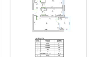 Apartament nou, luminos, cu vedere panoramică - Schiță 7