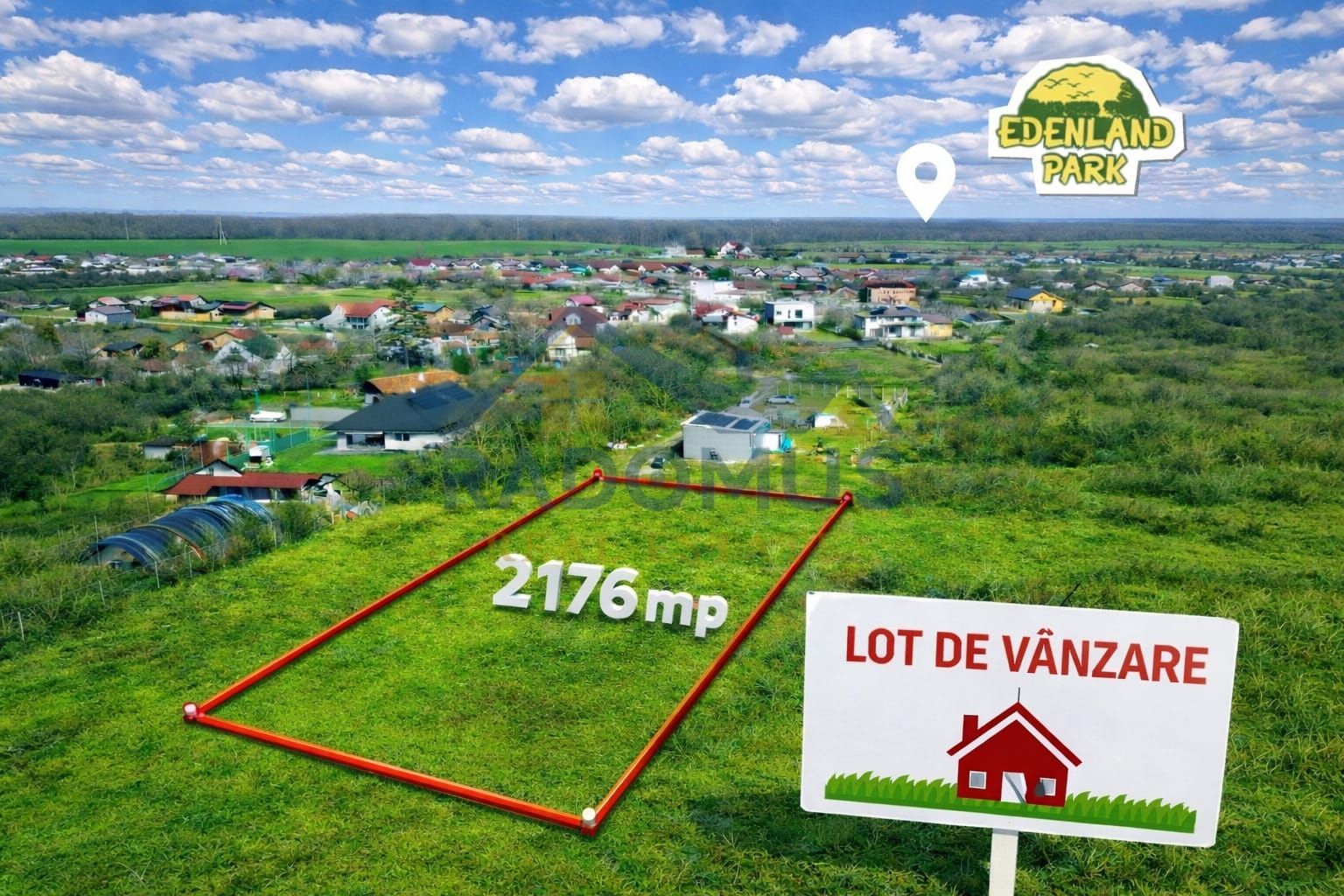 Teren intravilan–Balotești | 2.176 mp | Utilitati Disponibile I 64€/MP - Poză 1