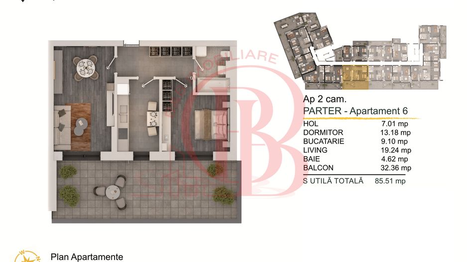 Theodor Pallady-Apartament 2 camere Loc de parcare Bonus - Schiță 2