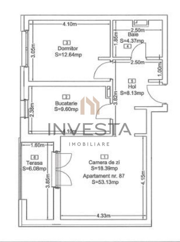 Apartament 2 camere Park Lake  semifinisat - Poză 7